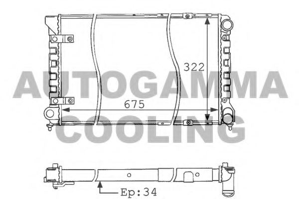 AUTOGAMMA 100962 Radiator, engine cooling